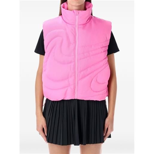 Nike gilet imbottito con zip - rosa