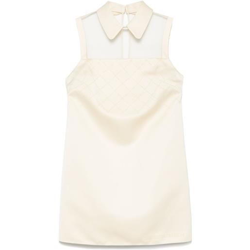 Elisabetta Franchi abito corto in raso con strass - giallo