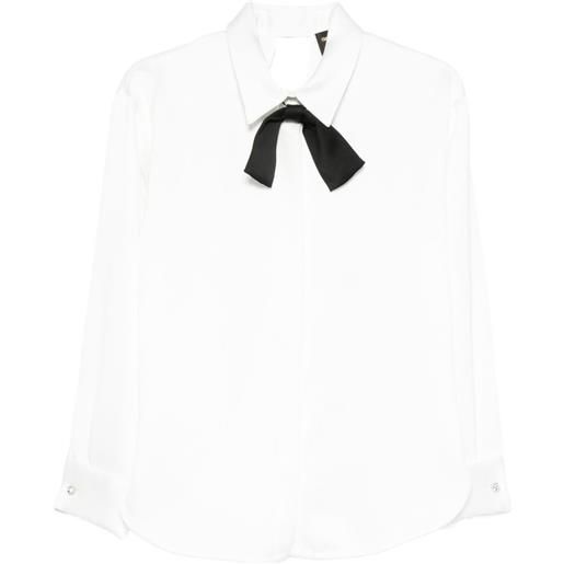 SIMONA CORSELLINI camicia con fiocco - bianco