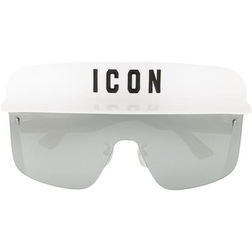 DSQUARED2 EYEWEAR occhiali da sole con logo e montatura stile pilota - bianco