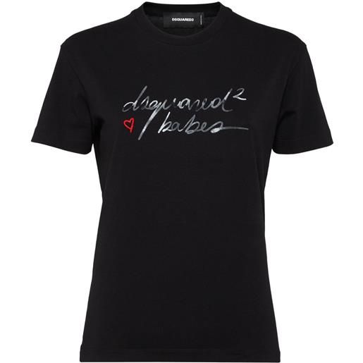 DSQUARED2 t-shirt con stampa - nero