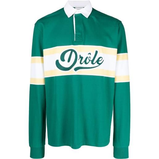 Drôle De Monsieur polo con stampa - verde