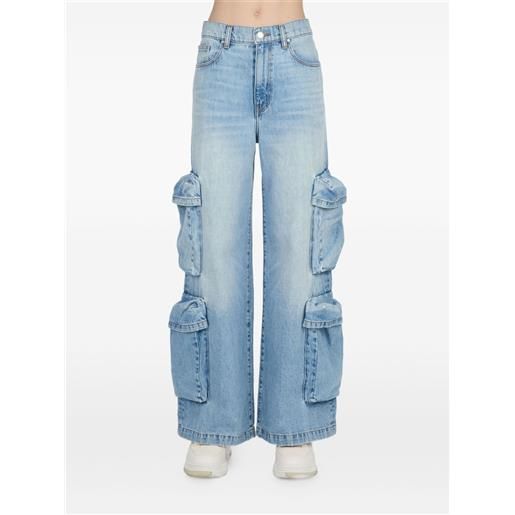 AMIRI jeans a gamba ampia con tasche - blu