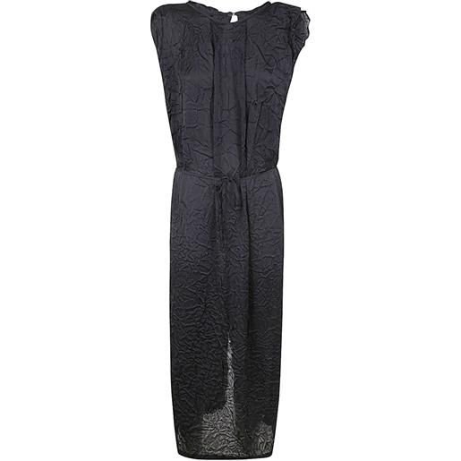 Maria Calderara abito con effetto stropicciato - nero