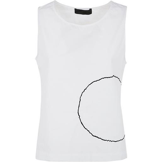 Maria Calderara top con stampa - bianco