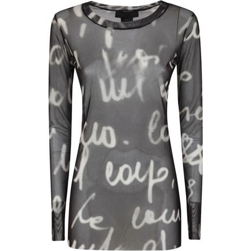 Maria Calderara top con stampa - nero