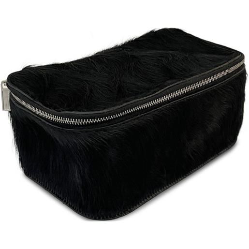 Rick Owens trousse make up con zip - nero