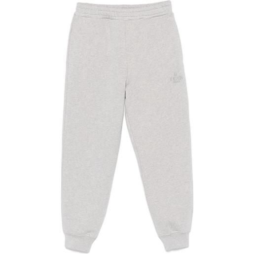 FENDI pantaloni sportivi con ricamo - grigio