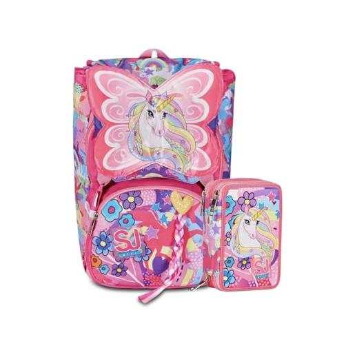 VARZI seven school pack zaino + astuccio sj gang nuova collezione zaini per ragazze e ragazzi (unibraid)