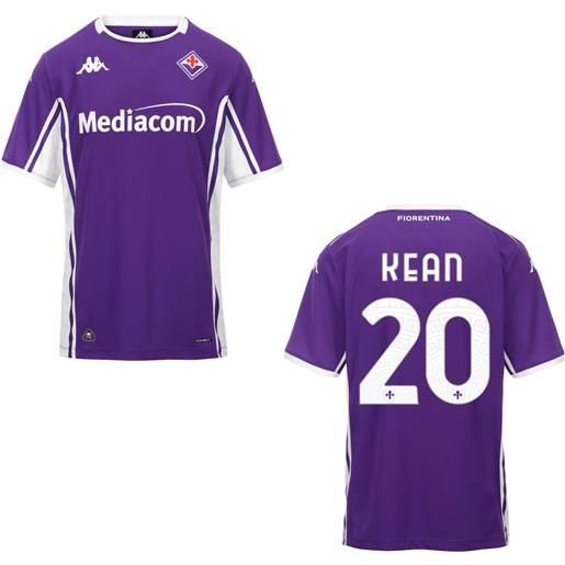 KAPPA fiorentina kombat home replica jersey 2025/2026 kean kit maglia + stampa giocatore adulto