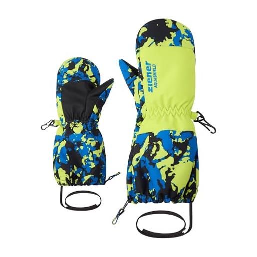 Ziener levi-z - muffolo da sci/sport invernali per neonato, impermeabile, polsini lunghi, zip lunga, camo persian blue, 2,5