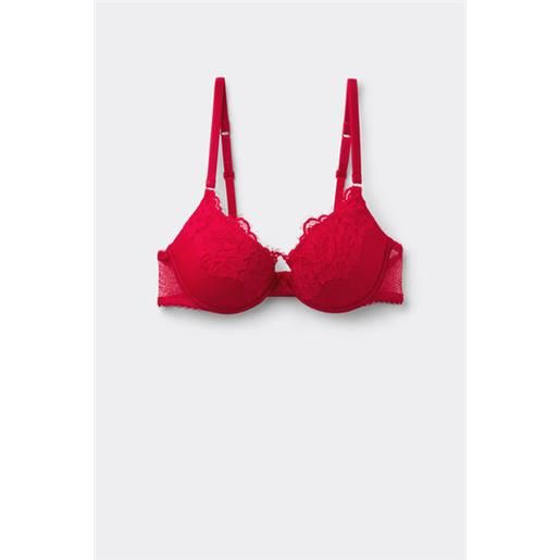 Tezenis reggiseno push-up athens delicate net donna rosso
