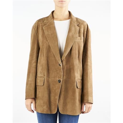 MAX MARA WEEKEND blazer taupe over in suede