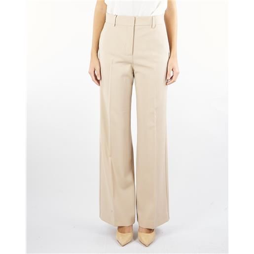 MAX MARA WEEKEND pantalone beige palazzo in lana