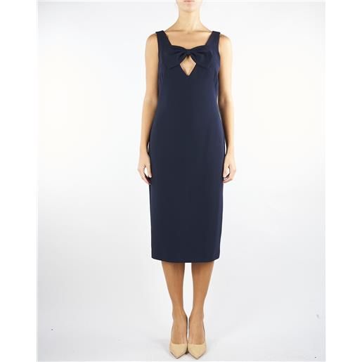 MAX MARA STUDIO abito blu longuette in cady