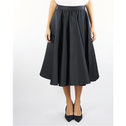 MAX MARA STUDIO gonna nero a corolla in duchesse