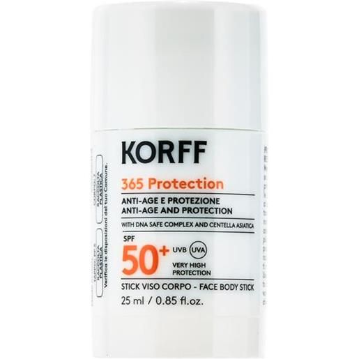 Korff 365 protection protezione solare anti-age viso labbra spf50+ stick 25 ml