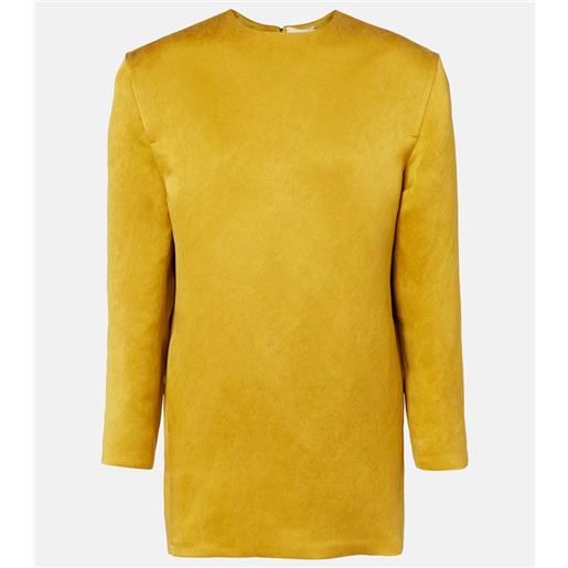 Saint Laurent abito corto in raso di seta