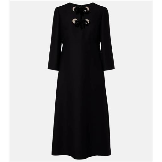 Valentino abito midi in crepe couture