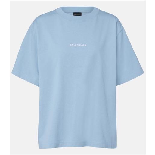 Balenciaga t-shirt in jersey di cotone con logo