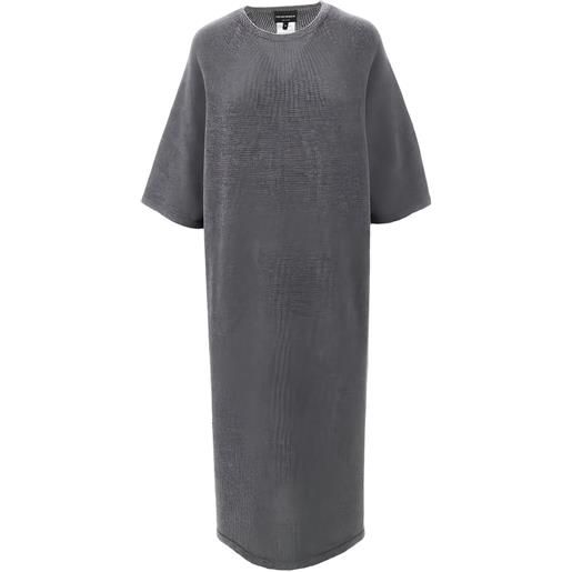 Emporio Armani abito midi in maglia - grigio