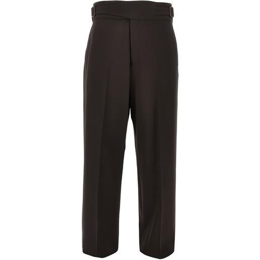 Emporio Armani pantaloni con cintura - marrone