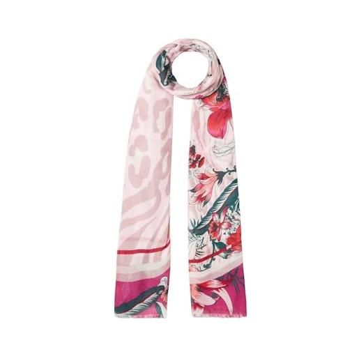 Liu Jo sciarpa donna con stampa floreale, 90x180 cm, rosa e verde