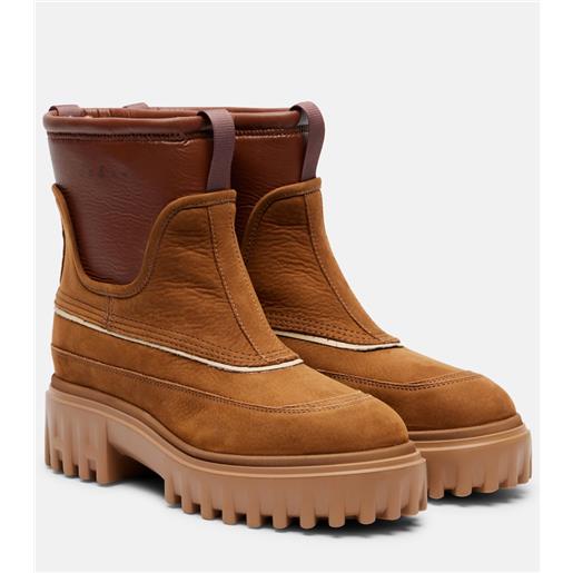 Hogan stivaletti in pelle con shearling