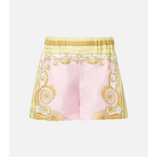 Versace shorts underwater barocco in twill di seta