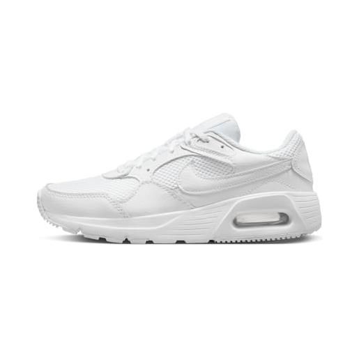 Nike air max sc, scarpe da corsa bambino, multicolore (white/white-white-photon dust), 42.5 eu