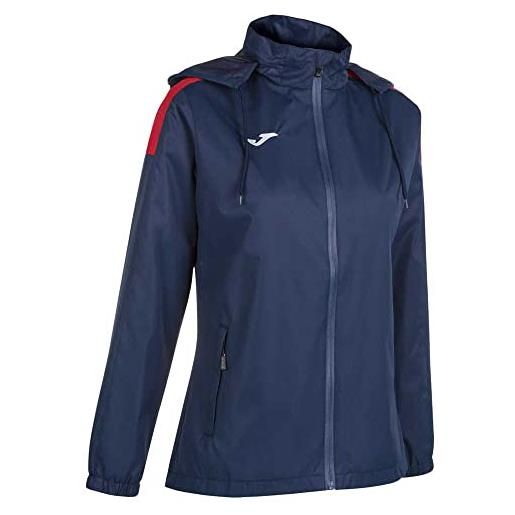 Joma veste coupe vent femme trivor, unisex - adulto, rosso marino, l