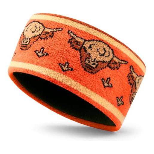 Xuniea bovino delle highlands carina da regalo fascia invernale da donna fasce per capelli caldo con fodera spessa copri orecchie paraorecchie in maglia tessuto di lana, 11 cm x 23 cm