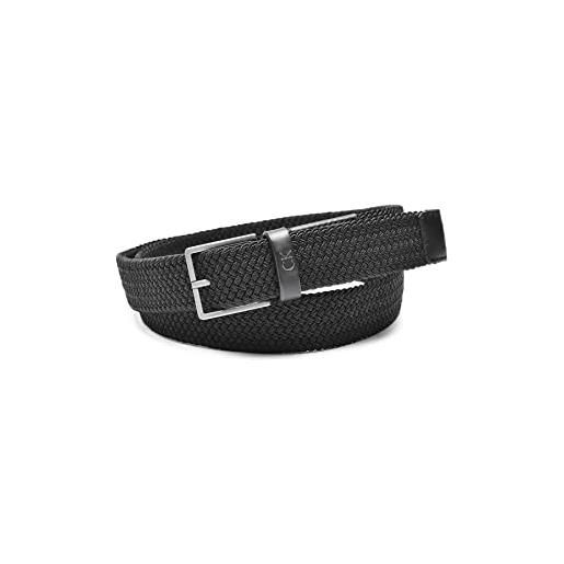 Calvin Klein Jeans calvin klein formal elastic belt 3.5cm cintura, nero (black 001), 9 (taglia produttore: 105) uomo