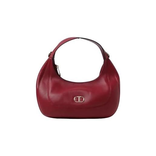 TWINSET borsa a spalla hobo media padus 242tb7061 rosso scuro rosso