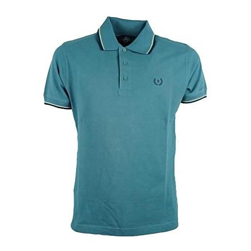 BE BOARD polo uomo manica corta taglie forti 100% cotone colori assortiti (petrolio, 6xl)