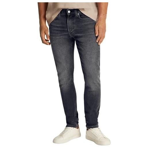 Calvin Klein Jeans calvin klein uomo jeans slim taper elasticizzati, nero (denim black), 32w/34l