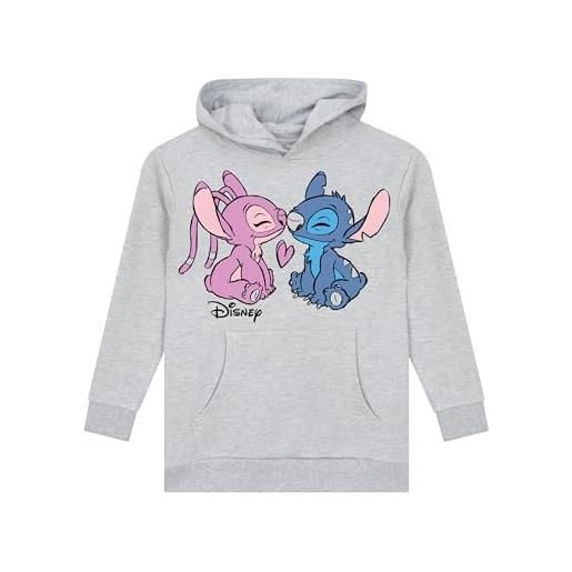 Disney felpa bambina | lilo and stitch felpe ragazza | angel stitch felpa con cappuccio bambina | grigio 5-6 anni