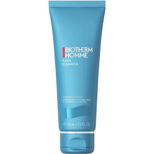 Biotherm homme anti-oil & shine purying cleanser 125 ml detergente purificante per il viso tubetto pelle grassa