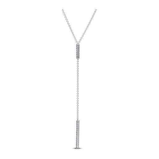 PANDORA timeless collana in argento sterling con zirconia cubica trasparente, collana