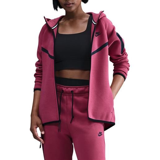 NIKE felpa full zip con cappuccio tech fleece donna