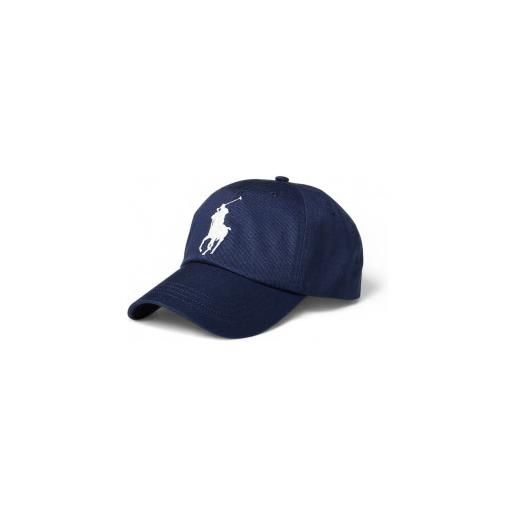 Polo Ralph Lauren unisex. 710673584013 cappellino chino con visiera e logo blu navy [964162], casual, cotone