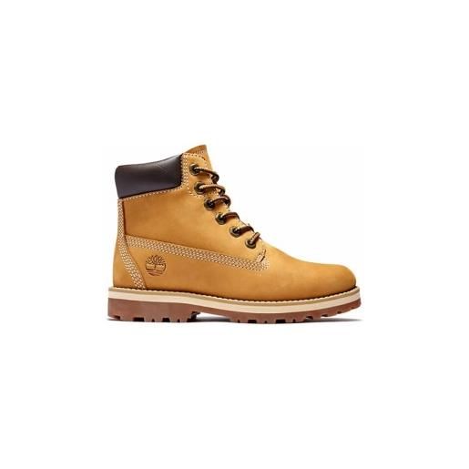 Timberland per donna/ragazza. Tb0a28x72311 courma traditional 6in stivali gialli [2029246], pelle, marrone, basso, stringhe, cerniera, casua