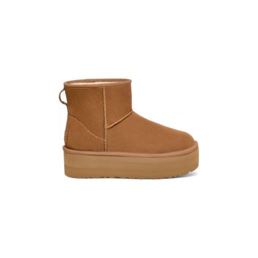 UGG per donna. 1134991 w classic mini stivali in pelle marrone [2953228], 3 a 5cm, nessuno, casual