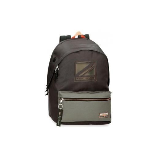 Pepe Jeans unisex per bambino. 66624d1 zaino porta pc adattabile cody due scomparti nero [3017846], casual, verde, poliestere, moda per bamb