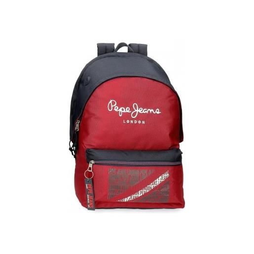 Pepe Jeans unisex per bambino. 66824d1 zaino porta computer adattabile clark due scomparti rosso [3017863], casual, poliestere, moda per bam