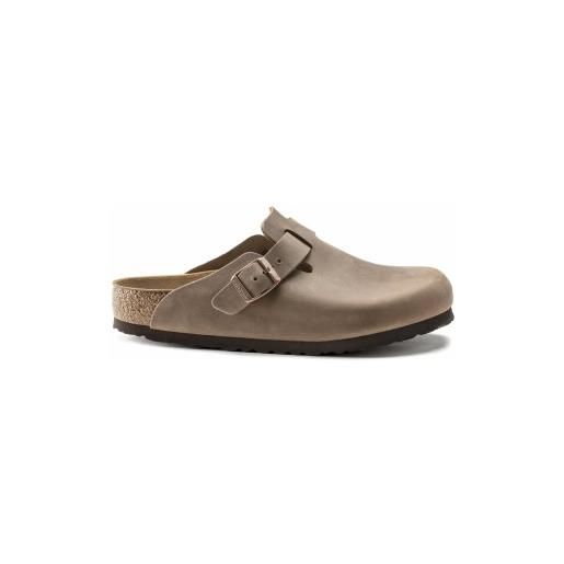 Birkenstock unisex. 960813 zoccoli marroni leo boston [3018710], marrone, basso, nessuno, casual