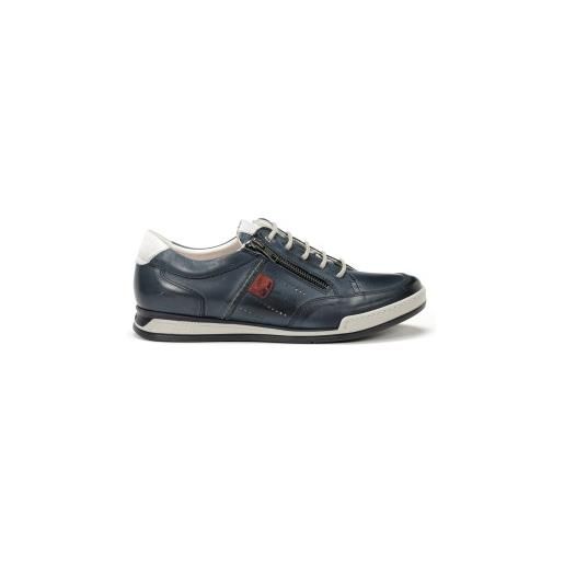 Fluchos per uomo. F0148 pantofole in pelle etna f0148 blu marino [3022753], basso, cerniera, casual, navy
