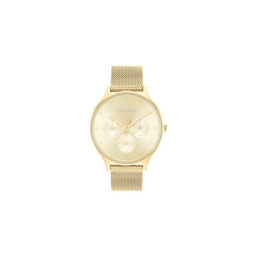 Calvin Klein per donna. 25200103 orologio analogico alla moda dorato [3054497], casual, braccialetto, acciaio inossidabile