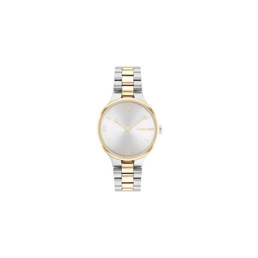 Calvin Klein per donna. 25200132 orologio analogico alla moda bianco [3054500], casual, braccialetto, acciaio inossidabile