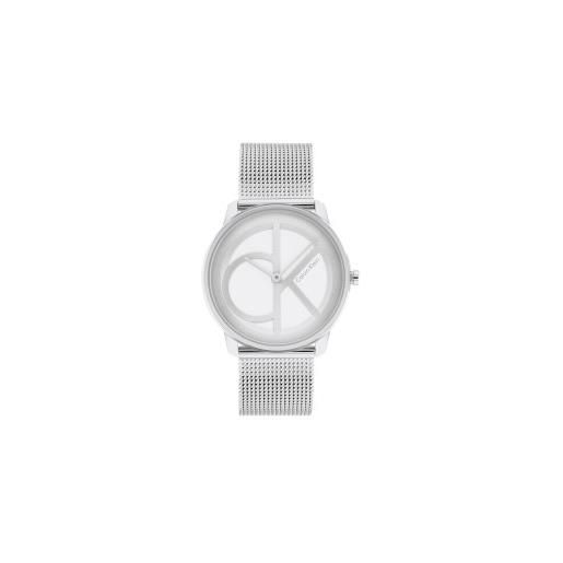 Calvin Klein unisex. 25200032 orologio analogico alla moda in argento [3054531], casual, braccialetto, acciaio inossidabile